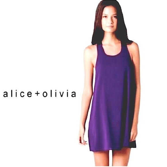Alice + Olivia Dresses & Skirts - Purple silk Razorback dress